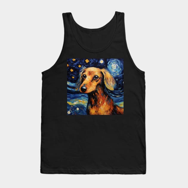 Dachshund Night Tank Top by NatashaCuteShop